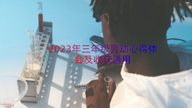 2023年三年级劳动心得体会及收获（通用16篇）