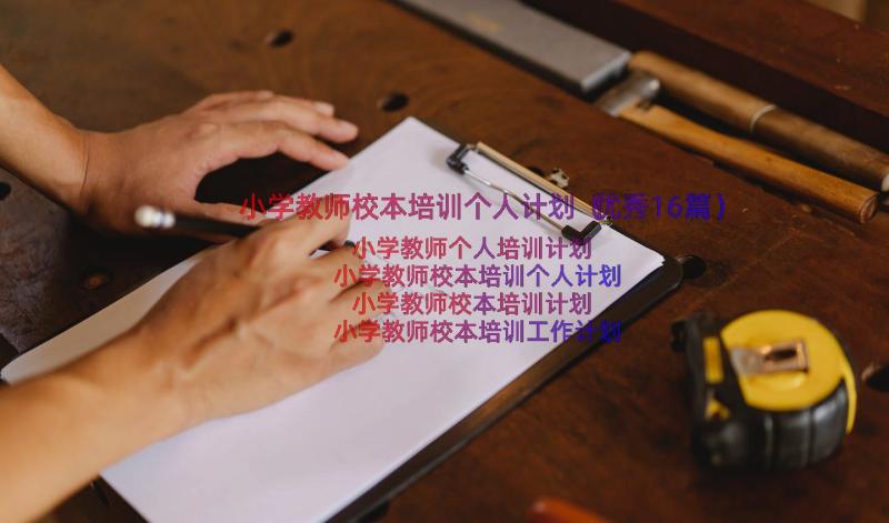 小学教师校本培训个人计划（优秀16篇）