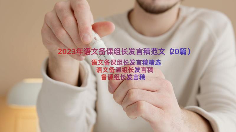 2023年语文备课组长发言稿范文（20篇）