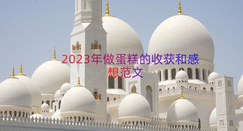 2023年做蛋糕的收获和感想范文（12篇）