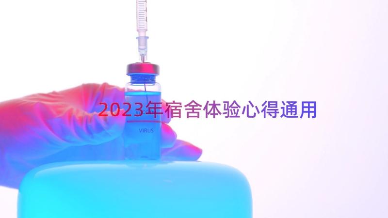 2023年宿舍体验心得（通用15篇）