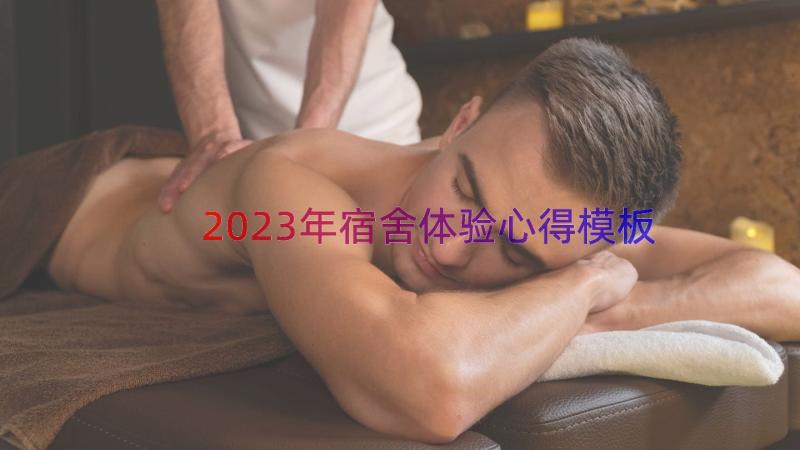 2023年宿舍体验心得（模板16篇）