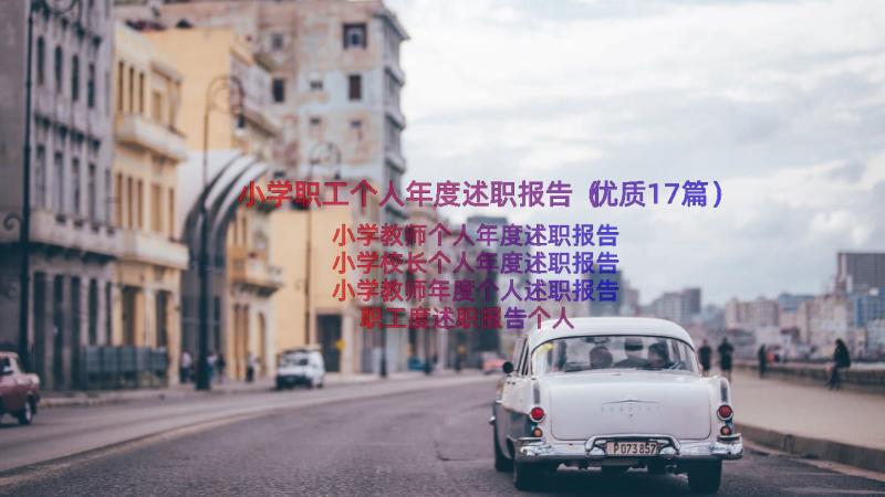 小学职工个人年度述职报告（优质17篇）