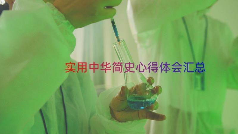 实用中华简史心得体会（汇总19篇）