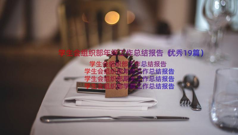 学生会组织部年终工作总结报告（优秀19篇）