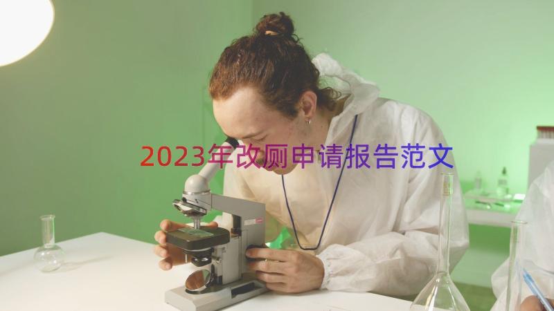 2023年改厕申请报告范文（17篇）