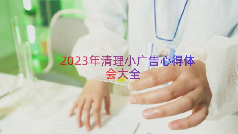 2023年清理小广告心得体会大全（17篇）