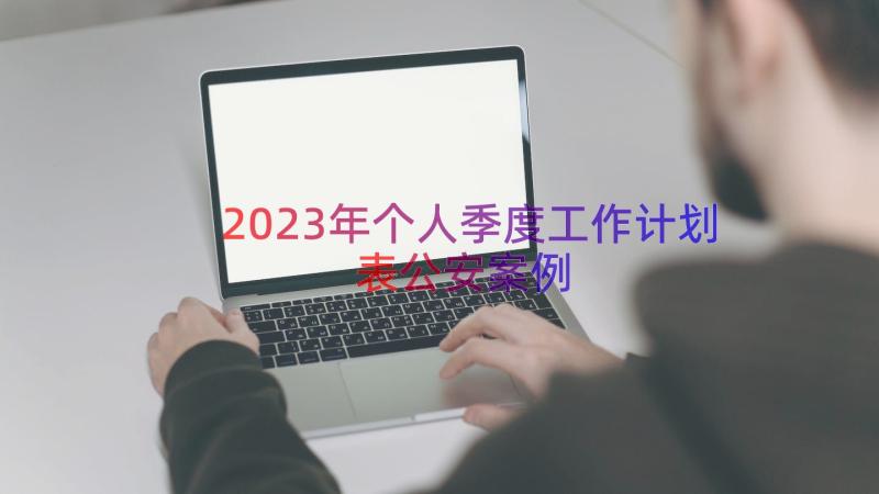 2023年个人季度工作计划表公安（案例18篇）