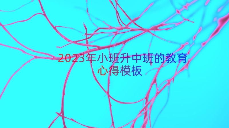 2023年小班升中班的教育心得（模板16篇）