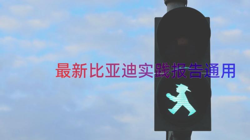 最新比亚迪实践报告（通用18篇）