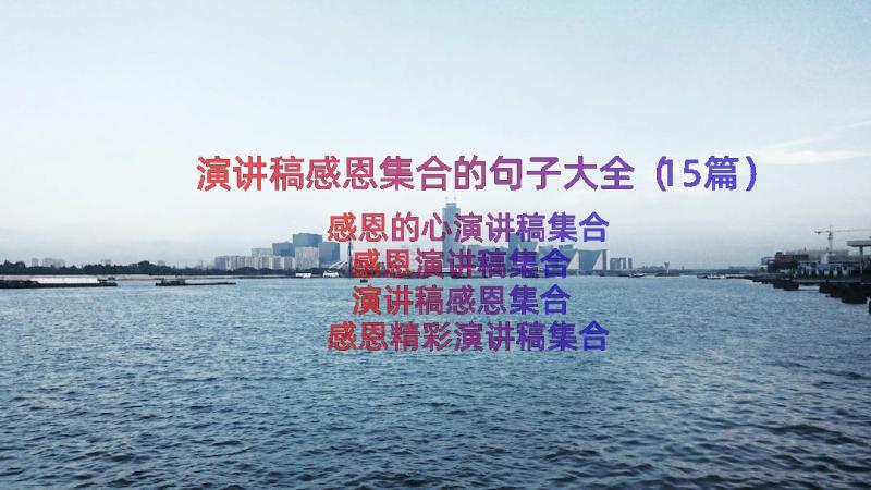 演讲稿感恩集合的句子大全（15篇）