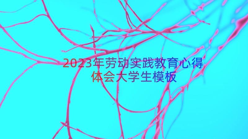 2023年劳动实践教育心得体会大学生（模板17篇）