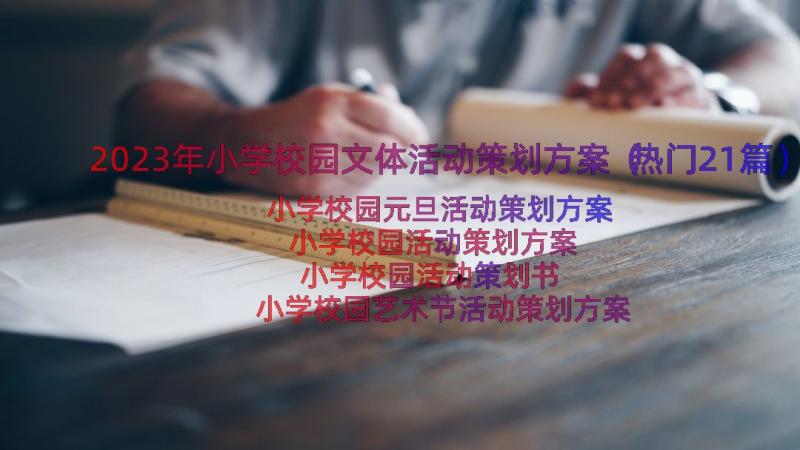 2023年小学校园文体活动策划方案（热门21篇）