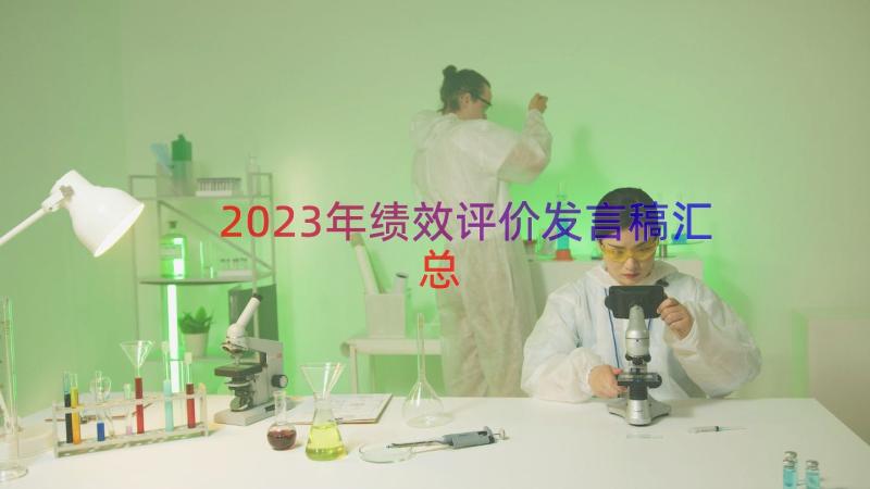 2023年绩效评价发言稿（汇总17篇）