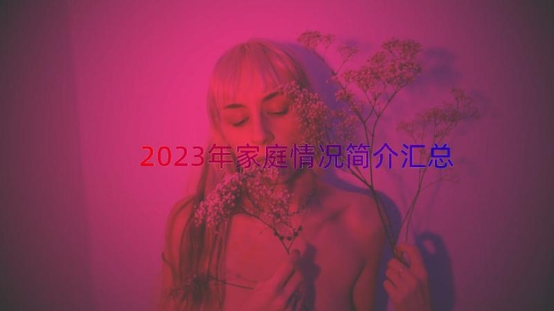 2023年家庭情况简介（汇总15篇）