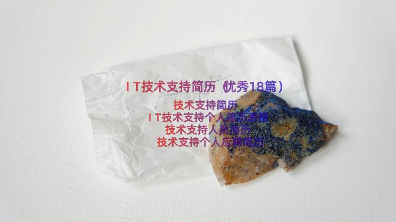 IT技术支持简历（优秀18篇）