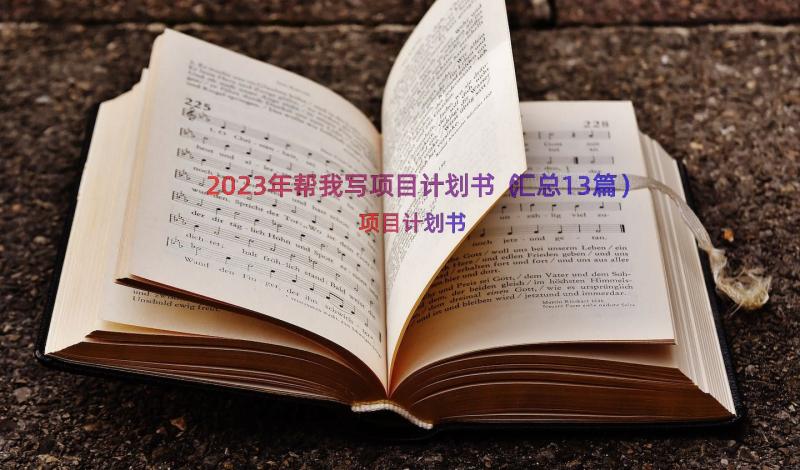 2023年帮我写项目计划书（汇总13篇）