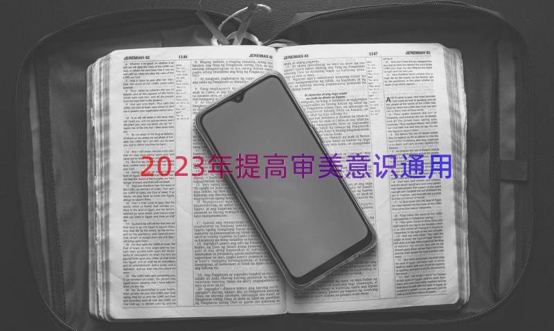 2023年提高审美意识（通用15篇）