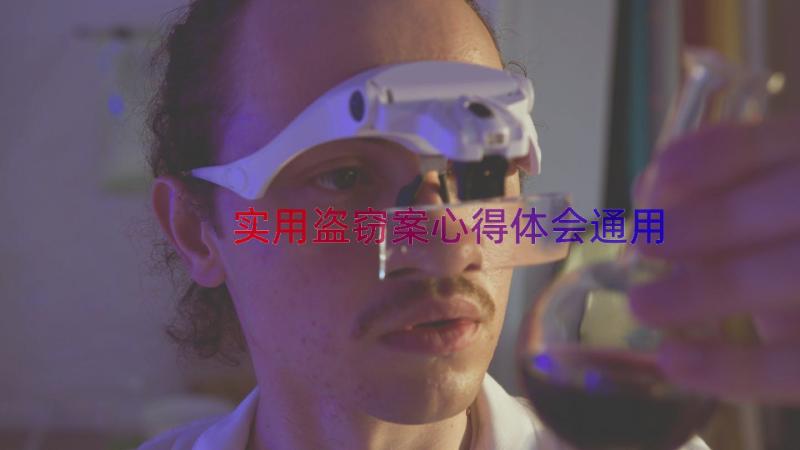 实用盗窃案心得体会（通用14篇）