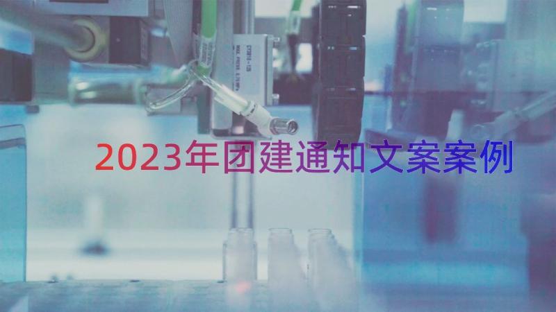 2023年团建通知文案（案例17篇）