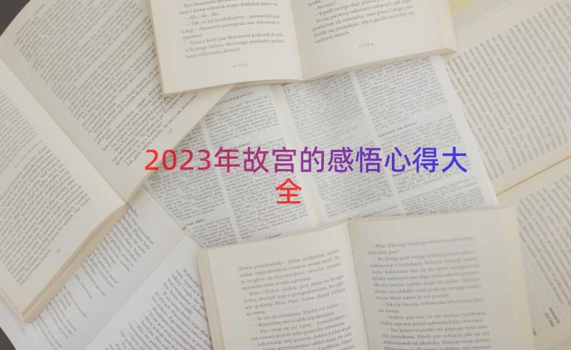 2023年故宫的感悟心得大全（16篇）