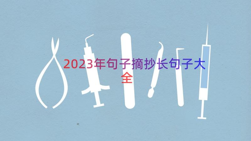 2023年句子摘抄长句子大全（22篇）