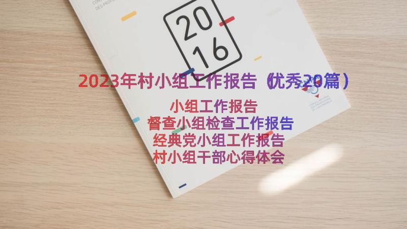 2023年村小组工作报告（优秀20篇）