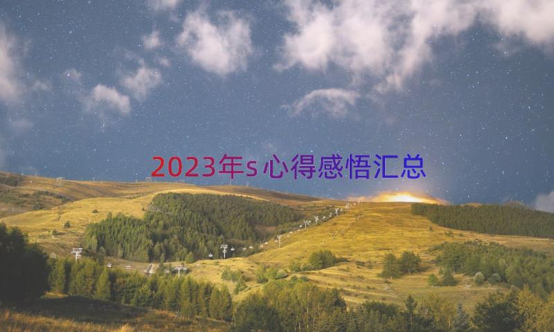 2023年s心得感悟（汇总12篇）