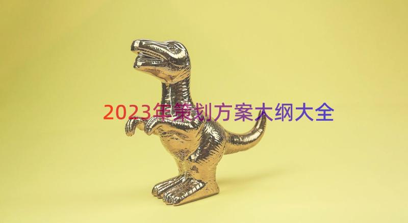 2023年策划方案大纲大全（16篇）