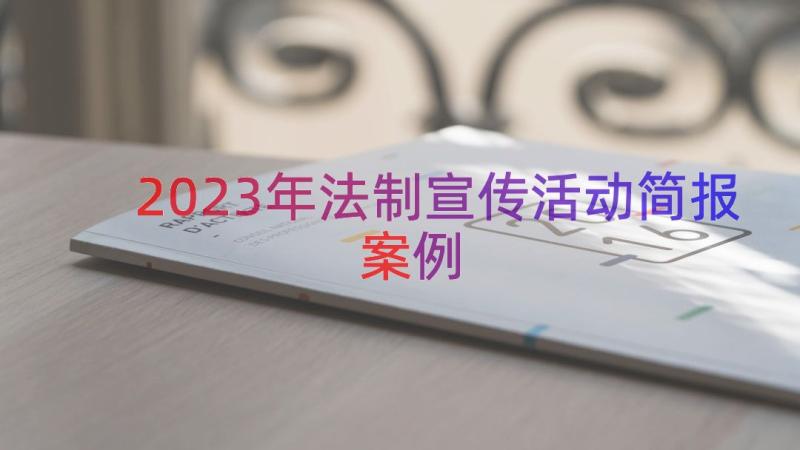 2023年法制宣传活动简报（案例15篇）