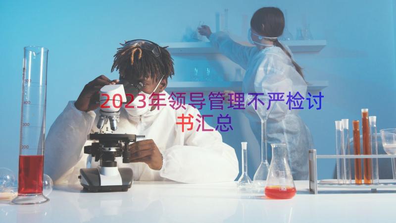 2023年领导管理不严检讨书（汇总12篇）