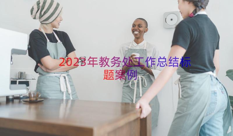 2023年教务处工作总结标题（案例15篇）