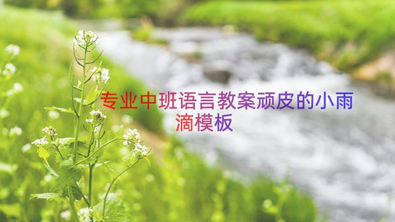 专业中班语言教案顽皮的小雨滴（模板17篇）