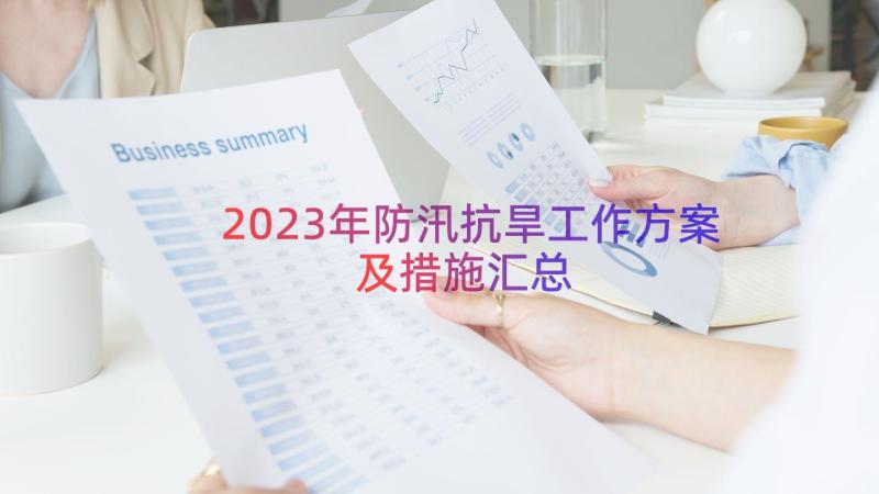 2023年防汛抗旱工作方案及措施（汇总15篇）