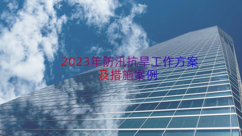 2023年防汛抗旱工作方案及措施（案例13篇）