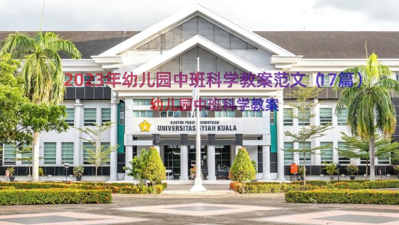 2023年幼儿园中班科学教案范文（17篇）