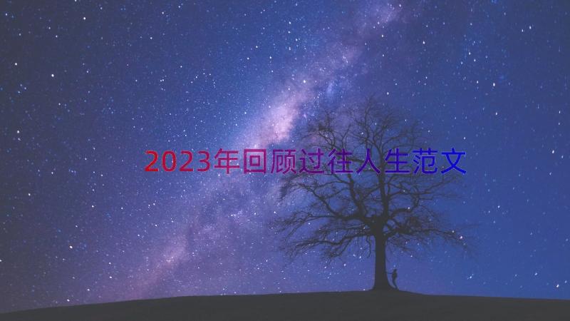 2023年回顾过往人生范文（14篇）