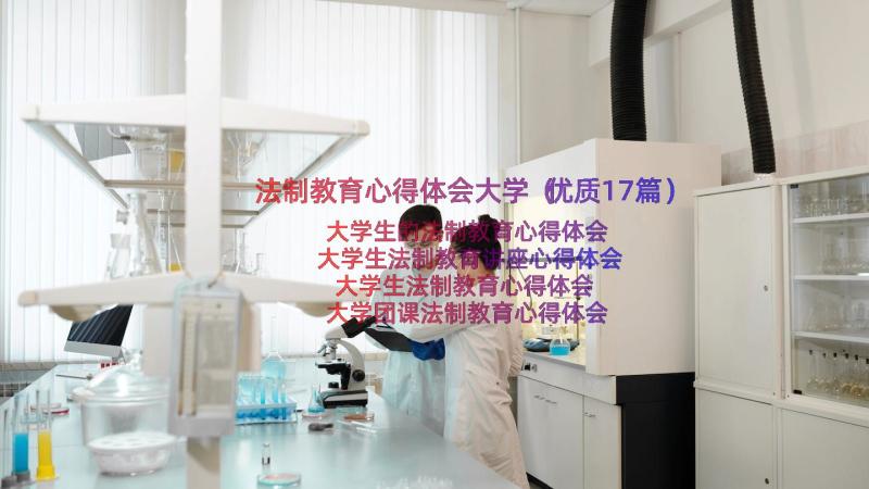 法制教育心得体会大学（优质17篇）