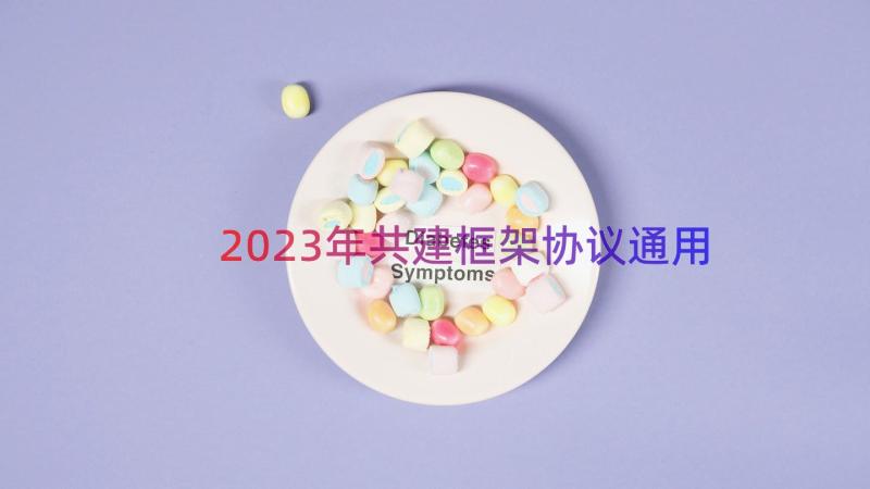 2023年共建框架协议（通用16篇）