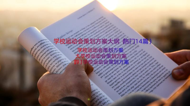 学校运动会策划方案大纲（热门14篇）