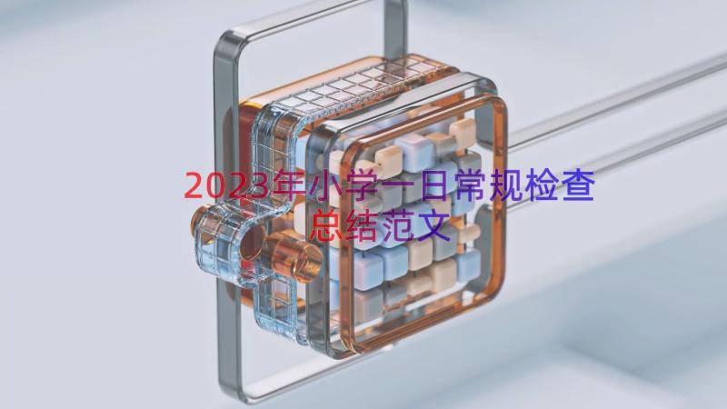 2023年小学一日常规检查总结范文（13篇）