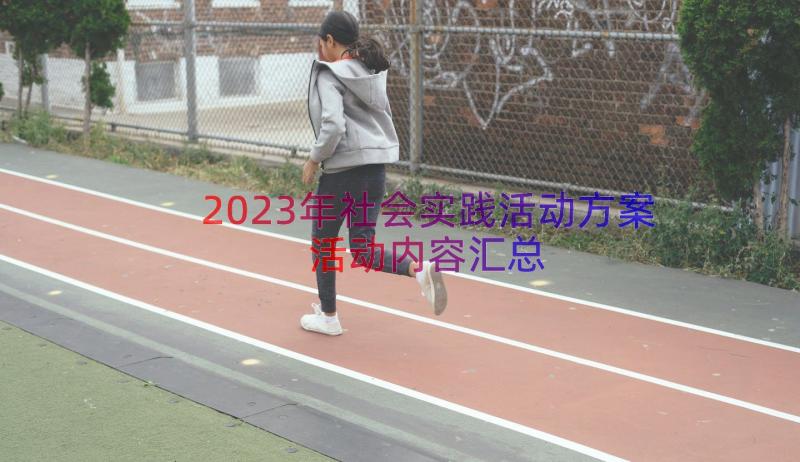 2023年社会实践活动方案活动内容（汇总12篇）