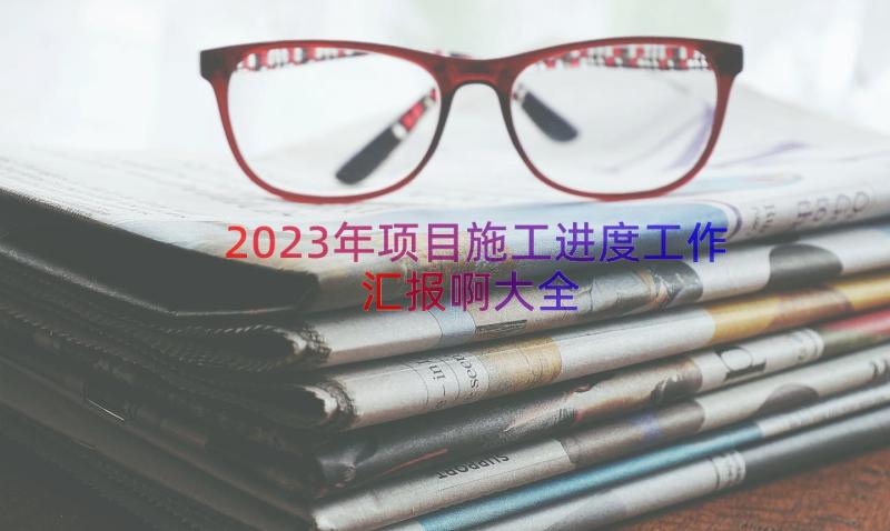 2023年项目施工进度工作汇报啊大全（14篇）