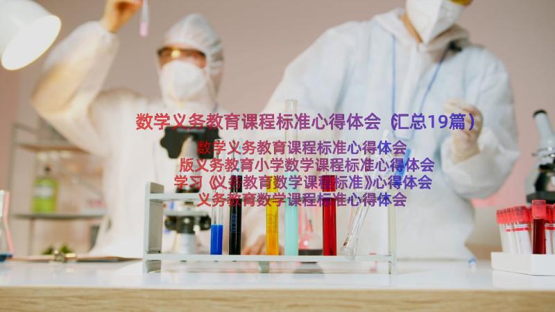 数学义务教育课程标准心得体会（汇总19篇）