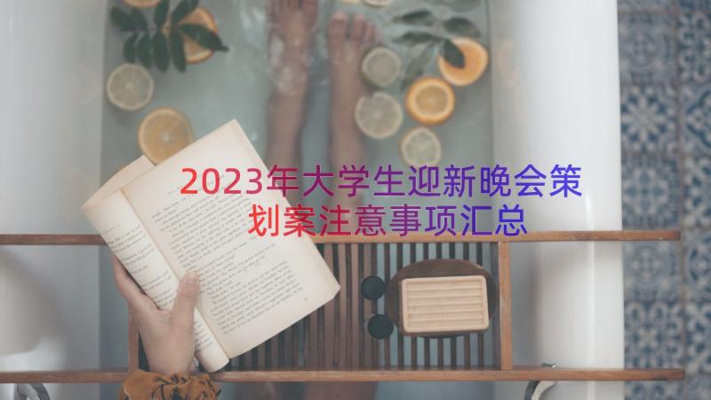 2023年大学生迎新晚会策划案注意事项（汇总14篇）