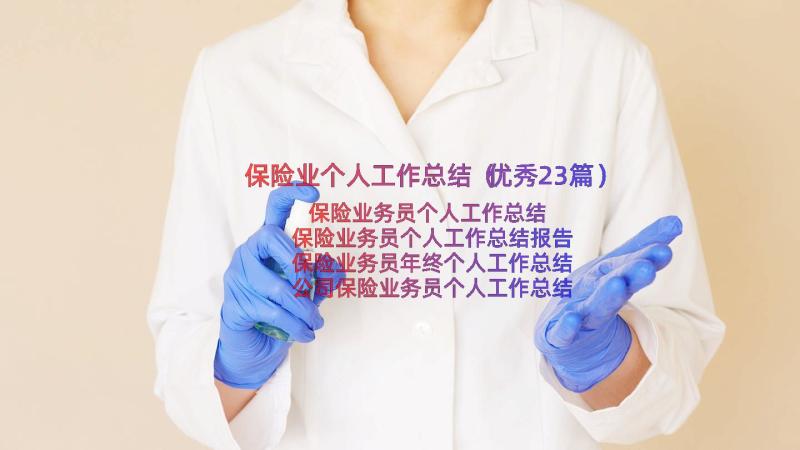 保险业个人工作总结（优秀23篇）