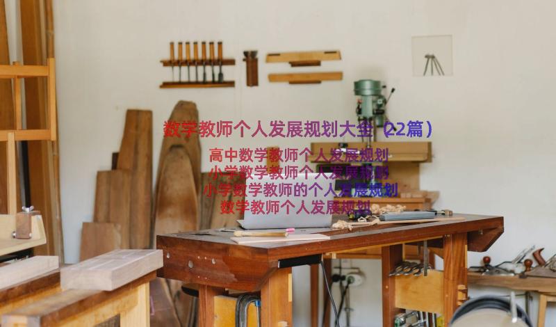 数学教师个人发展规划大全（22篇）