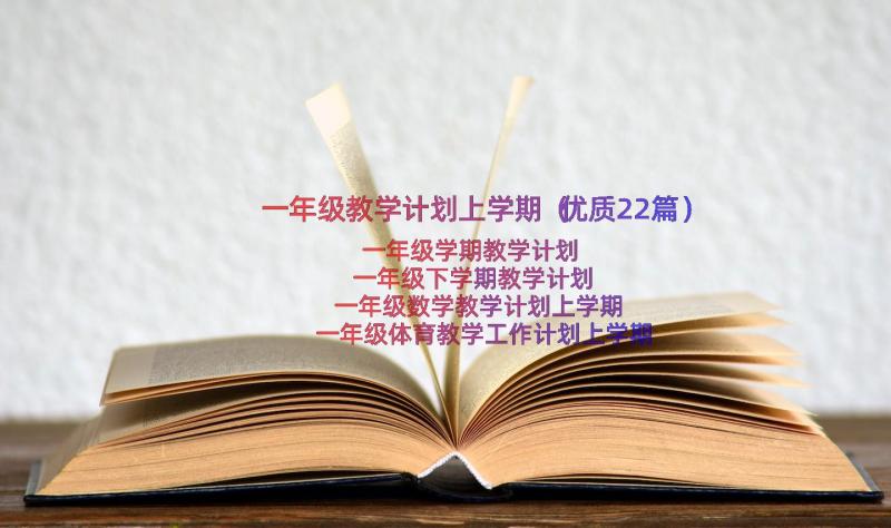 一年级教学计划上学期（优质22篇）