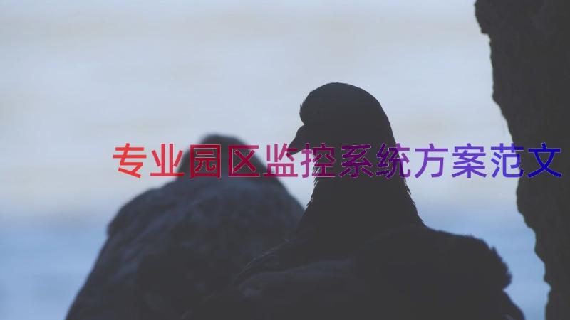 专业园区监控系统方案范文（18篇）