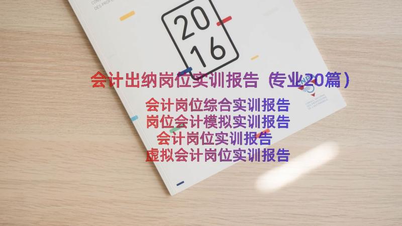 会计出纳岗位实训报告（专业20篇）